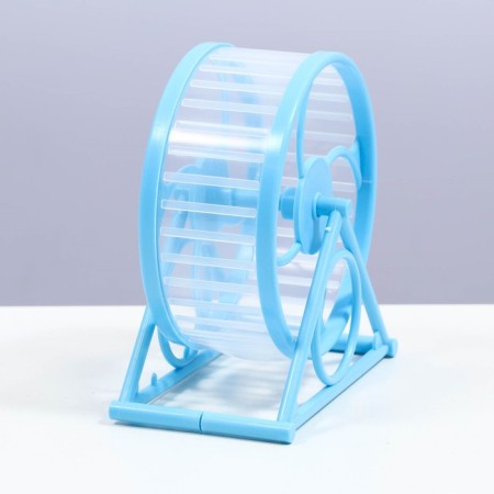 Wheel on a stand for rodents, wheel diameter 12.5 cm, 14 x 3 x 9 cm, blue-2