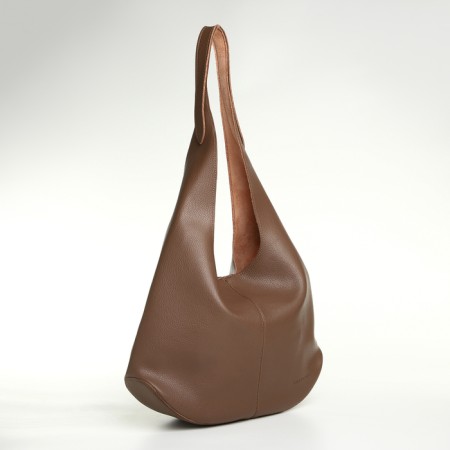 Women's bag on magnet Textura, large size, brown color-2