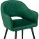 Chair on a metal frame Ouster MR-19 metal/velor, black/green 59x59x80 cm