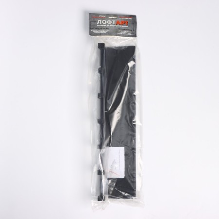 Shelf with hooks "Loft Art", 50 × 11 × 7.5 cm, black color-7