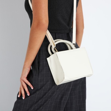 Bag Female Tout with zipper, milk color-7