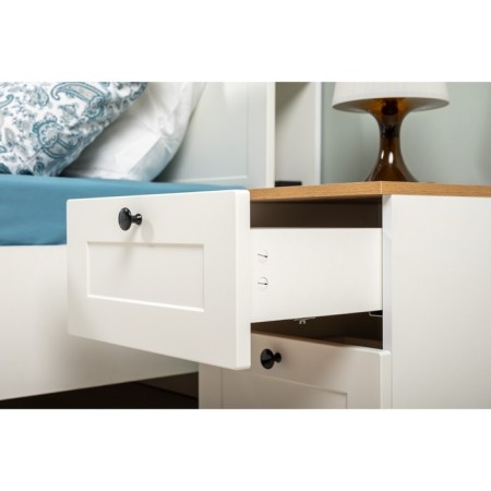 Tumbling bedside Austin 16.152, 400x419x439, white shagrin/oak gold-2