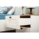 Tumbling bedside Austin 16.152, 400x419x439, white shagrin/oak gold