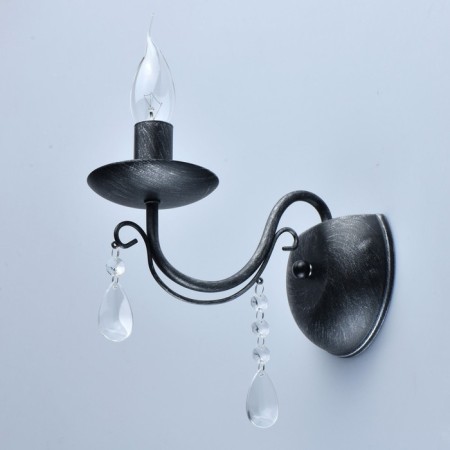 Bra "Aurora", 60W E14, black color, silver-2