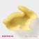Ceramic deep “Cuties. Bunny ", 300 ml, 17.5 × 12.6 × 4 cm, yellow color