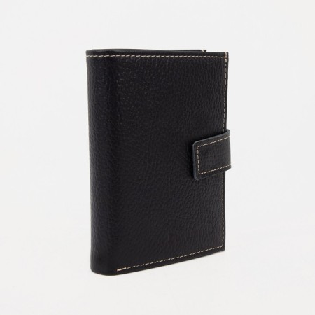 Male purse on the 3 in 1 button, a department for auto documents and passports, black color