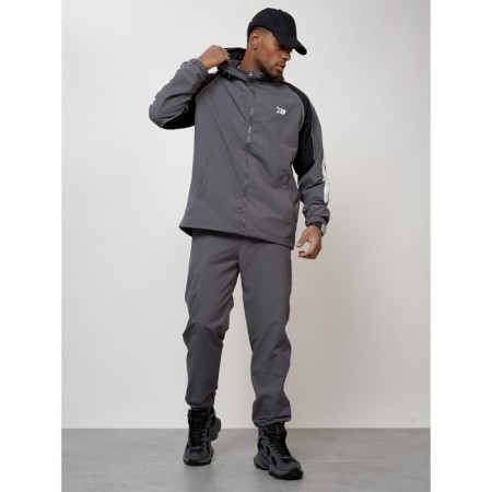Male tracksuit, size 48, gray color-8