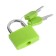 The castle of a hinged suitcase, medium, 30x42 mm, green