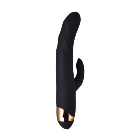 Vibrator with a clitoral stimulator Waname D-SPLASH Thunder, black color, 24.2 cm-2
