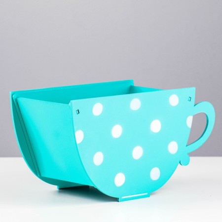Kashpo wooden "Cup" 20x9x11 cm mint-2