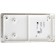 Block combined Gloss Sche GSL000174 Roset 2 keys, white color