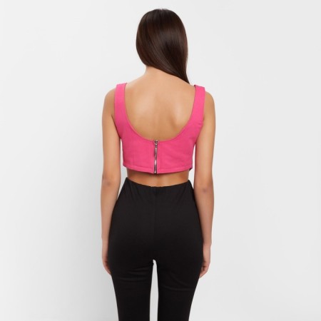Top female denim Mist: Denim R.46, Pink-1