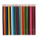 Pencils of watercolor 24 colors, sharpened, in a cardboard box
