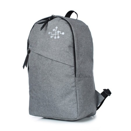 The backpack is youth, synthetic fabric, 275x425x130 cm, gray St.