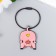 Browler Metal on the cable "Piglet, heart on the pope" Emal 5.1x3.5 cm