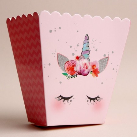 A glass for popcorn and snacks "Unicorn"-5