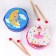 Musical toy "Drum", with a pattern, Mix color, paper membrane