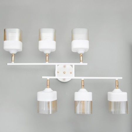 Camelia chandelier 6he27 40W white-gold 70x47x27 cm Bayerlux-9
