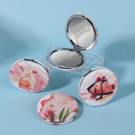 Folding mirror “Beauty”, with an increase, d 7 cm, MIX drawing-1