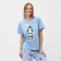 Homemade female set (T -shirt and trousers), blue color, size 50