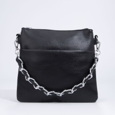 Bag Cross-Bodi with a zipper, black color