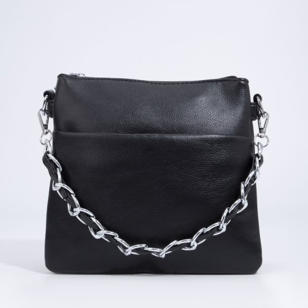 Bag Cross-Bodi with a zipper, black color
