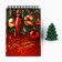 Gift set New Year's notebook A6, 40 liters and a curly candle "Happiness in the new year!"