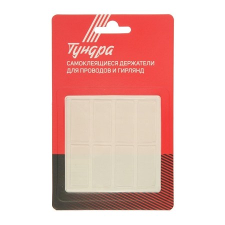 Bilateral self -adhesive tundra holders, 33.5x15.25 mm, transparent, 8 pcs.-10