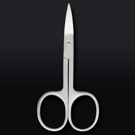 Manicure scissors "Premium", bent, wide, 9 cm, on the blist, silver color-5