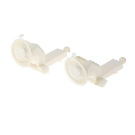 Holder on a suction cup with a clip for a lamp, ritter, white, 2pcs-1