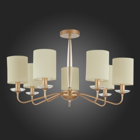 Ceiling EVOLUCE lamp. Sle108002-07. Rita. 7x40 W, E14, 75x75x44 cm, golden color-4