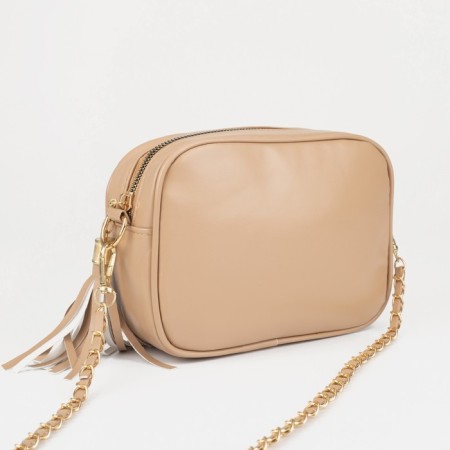 Cross-Bodi bag, lightning department, long belt, beige color-1