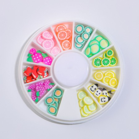 FIMO-design for nails "Fruit", color mix-1