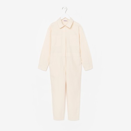 Комбинезон для девочки MINAKU: Casual collection KIDS цвет бежевый, рост 140-7