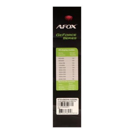 Video card Afox GTX750, 4GB, 128BIT, GDDR5, DVI, HDMI, VGA, HDCP-6