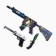 Wooden weapons, children's souvenir "Emperor", machine gun, gun, hunting knife, set 3 pcs