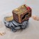 Decor for the Aquarium "Stand with Gold", ceramic, 22 x 15.5 x 15 cm