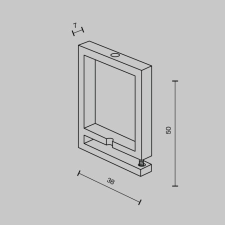 Components for textile suspension system Technical Tra130BS-B, 3.8x0.7x5 cm, black color-3