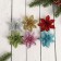 Christmas tree decoration "Lush flowers - shine" (set 6 pcs) 5x5 cm, mix