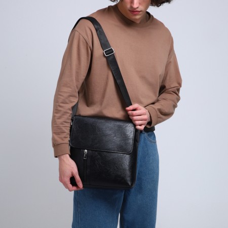 Male bag, black color-5