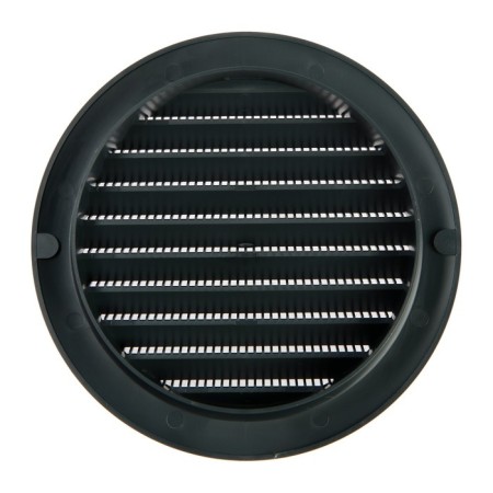 Ventilation grate Zein, D = 125 mm, round, with a grid, with a flange, ineffective, graphite-5