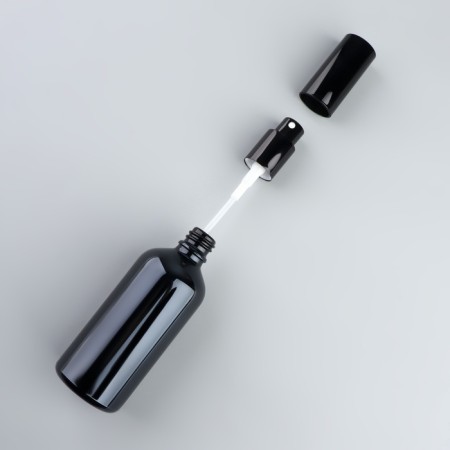 A bottle for storage, with a sprayer "Black", 100 ml, black color-3