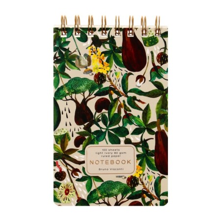 Notepad A6-, 100 sheets on the crest "Baobab", solid cover, matte lamination of Soft Touch, stamping gold foil