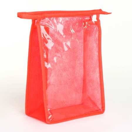 Cosmetic bag with lightning, red color-1