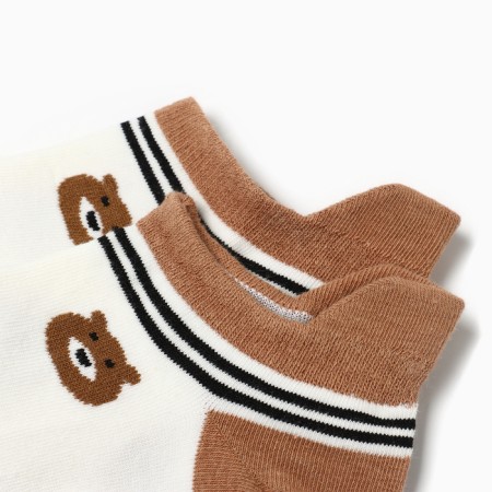 Women's socks "bears", milk color, size 36-40-1