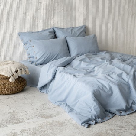Pillow Pillowcase "Boyle", size 50x70 cm, blue color, 2 pcs-2