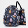 Set of a youth backpack from textiles, a shoper bag, blue color