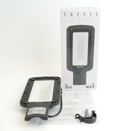 Street lamp SAFFIT SSL10-50, IP65, LED, 50 W, 45x148x342 mm, black color-3