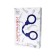 Handcuffs, silicone, blue, 33 cm