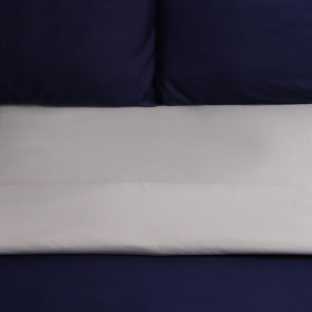 Bed linen Pavline 2SP dark blue+gray 175x215, 180x215, 70x70cm 2pcs Polisatin 70g/m, polyester 100%-1